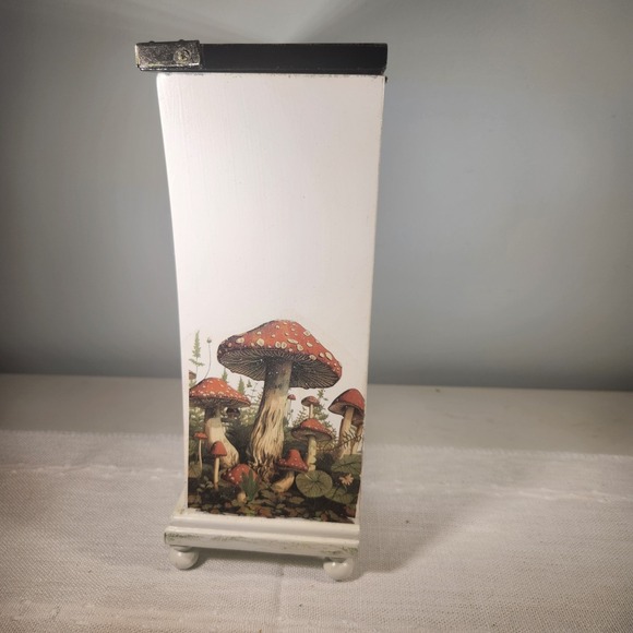 Cottagecore Mushroom & Owl Jewelry Box – 6 Drawer Woodland Organizer - Picture 5 of 8